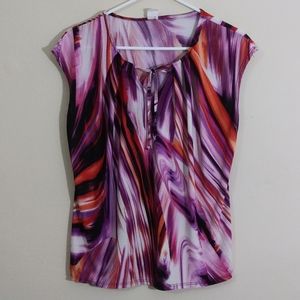 Colorful Sleeveless Blouse